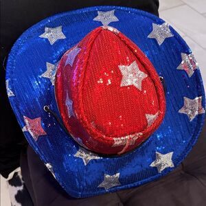 Sequined Wired Western Hat - NWOT